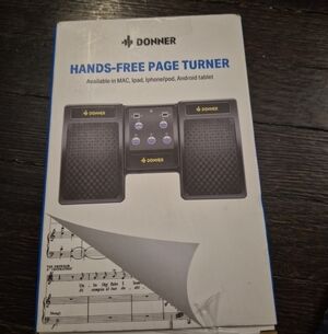 Donner Hands Free Page Turner Pedal Music for Mac PC, iPad or Android Tablet